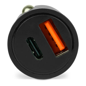 Cargador para auto VORAGO Carga Rapida USB USB-C Negro AU-305