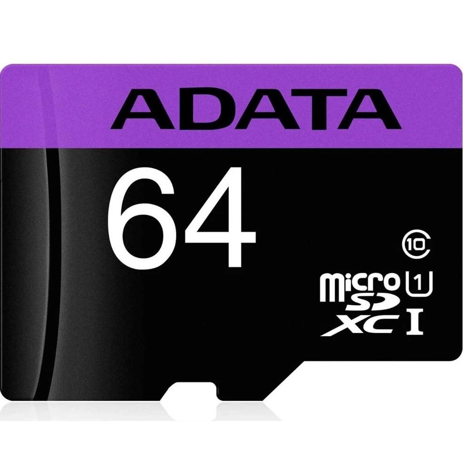 Memoria Micro SD 64GB ADATA Clase 10 Video Full HD AUSDX64GUICL10-RA1 –  GRUPO DECME