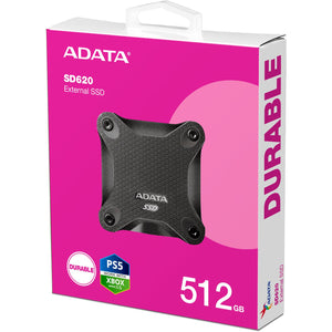Unidad de Estado Solido SSD Externo 512GB ADATA SD620 USB 3.2 Xbox PS5 Negro SD620-512GCBK