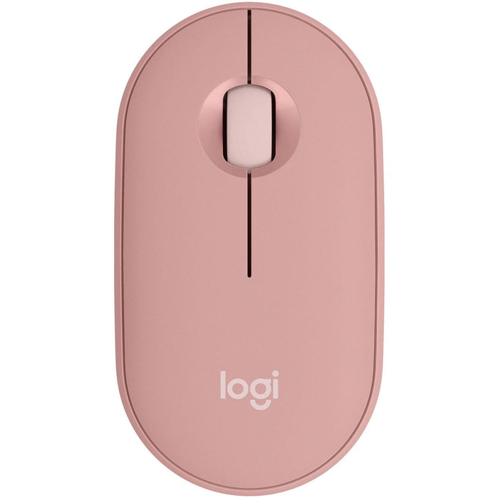 Mouse Inalambrico LOGITECH PEBBLE M350s Bluetooth 4000DPI Rosa 910-007048