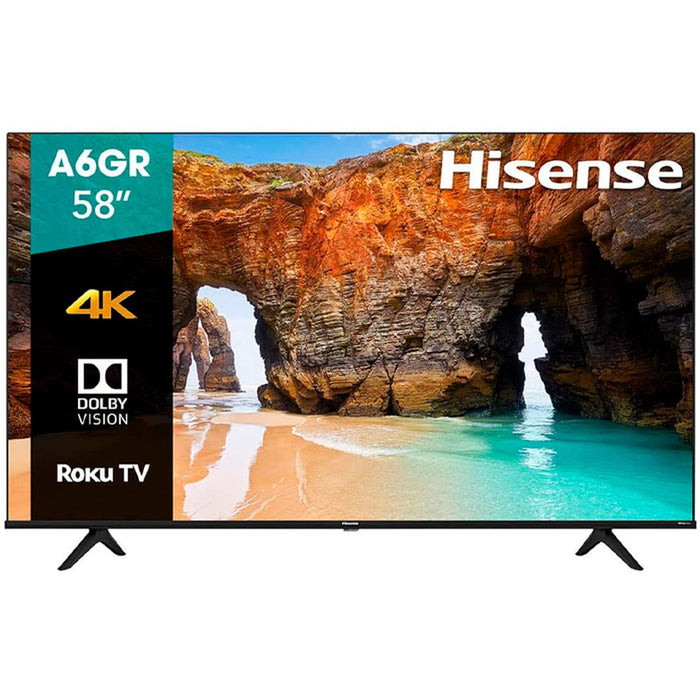 Pantalla Smart TV 58 pulgadas HISENSE LED 4K Ultra HD WiFi Roku TV HDMI 58A6GR