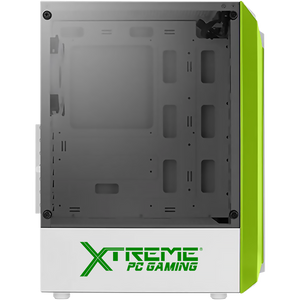 Gabinete Gamer XTREME PC GAMING Green Eye Edition CXTGEBIGN Media Torre ATX/Micro ATX/ITX Fan 1x120mm Cristal Templado RGB Verde