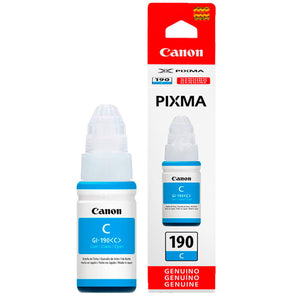 Botella de Tinta CANON PIXMA GI-190C G1100 G1110 G2100 G2110 G3100 G3110 70ml Cyan 0668C001AA