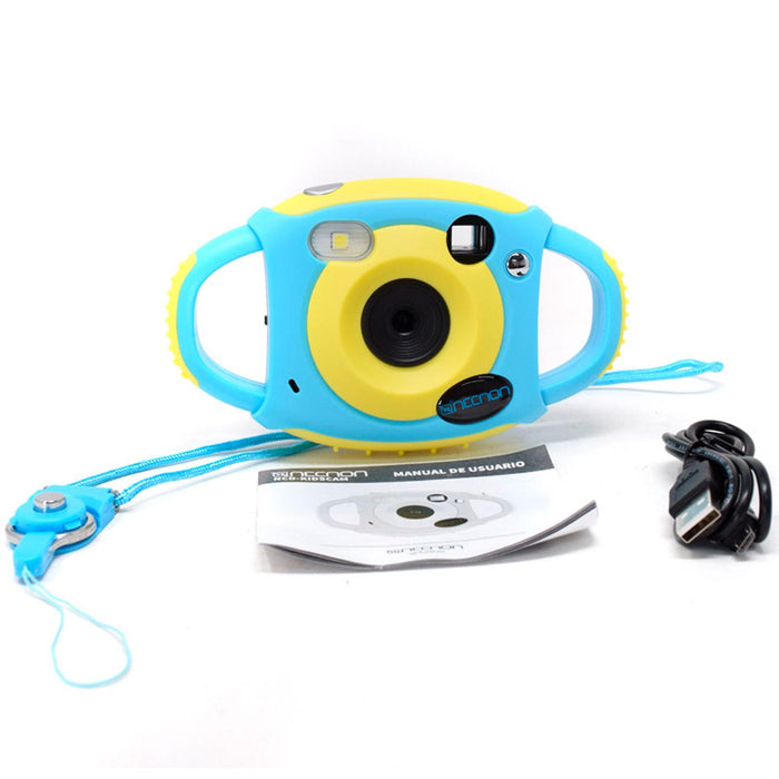 Camara Digital KIDS NECNON 8MP Flash integrado Slot Micro SD Contra Golpes Azul NCD-KIDSCAM-BL