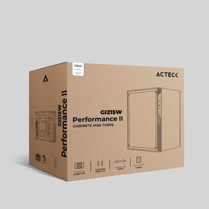 Gabinete ACTECK PERFORMANCE II GI215W Micro ATX Mini Torre Fuente 500W Acrilico Blanco AC-935852
