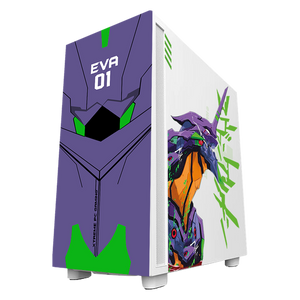 Gabinete Gamer XTREME PC GAMING Evangelion 01 Edition Media Torre ATX 2 Fan USB-C Cristal Templado