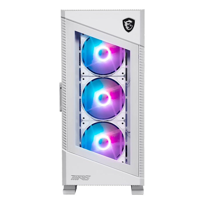 Gabinete Gamer MSI MPG VELOX 100R WHITE ATX 4 Fan ARGB Cristal Templado Blanco