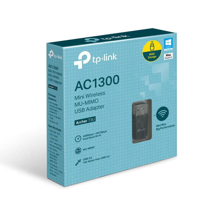 Adaptador Inalambrico USB TP-LINK ARCHER T3U Dual Band 802.11ac 1300Mbps