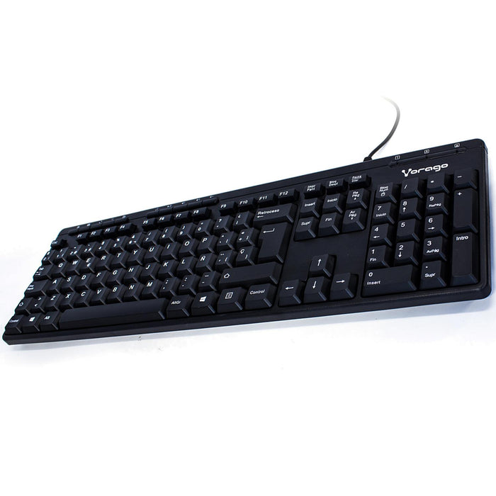 Kit Teclado y Mouse VORAGO Multimedia KM-104 USB Negro AC-395879-1