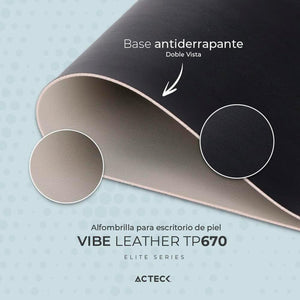 Mouse Pad ACTECK VIBE LEATHER TP670 Antideslizante Doble Vista Gris Claro AC-934510