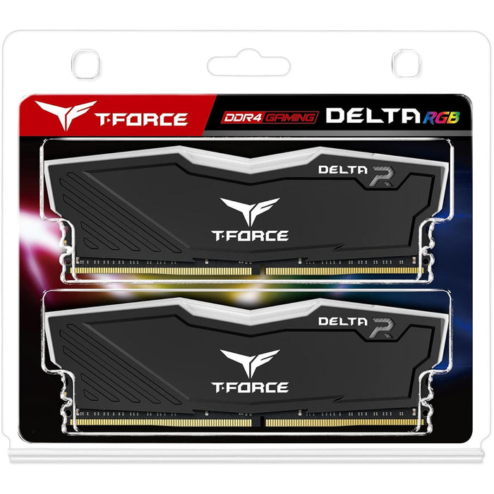 Memoria RAM DDR4 32GB 3200MHz TEAMGROUP T-FORCE DELTA RGB 2x16GB Negro TF3D432G3200HC16FDC01