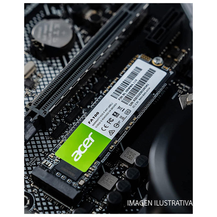 Unidad de Estado Solido SSD M.2 2TB ACER FA100 NVMe PCIe 3.0 3000/2700 MB/s BL.9BWWA.121