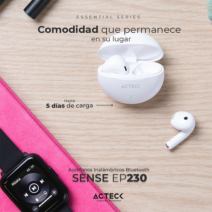 Audifonos ACTECK SENSE EP230 Inalambricos Blanco AC-935111