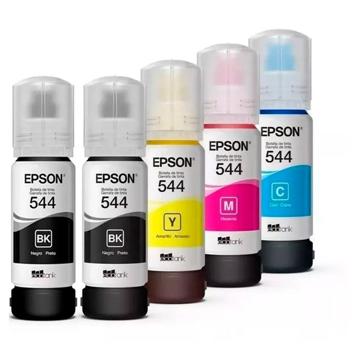 Kit 5 Botellas Tinta EPSON T544 Color L1210 L3210 L3250 L3251 L5290