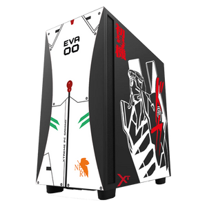 Gabinete Gamer XTREME PC GAMING Evangelion Edition Media Torre ATX 2 Fan USB-C Cristal Templado Negro