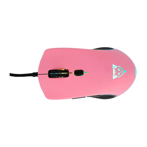 Mouse Gamer optico OCELOT RGB 3200DPI Alambrico 6 botones Rosa / Negro OGMM03
