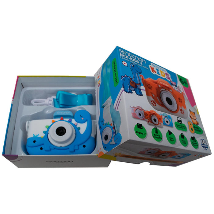 Camara Digital KIDS NECNON NCD-KIDS2 8MP Zoom 4X 30FPS Flash Integrado Slot Dinosaurio NBCKN403DN