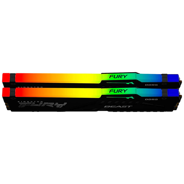 Memoria RAM DDR5 64GB 5600MT/s KINGSTON FURY BEAST RGB 2x32GB Negro KF556C36BBEAK2-64