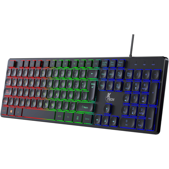 KIT Gamer 3 en 1 XTECH Hasha Teclado Mouse Mouse Pad Español 1200DPI LED USB XTK-535S