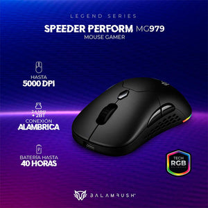 Mouse Gamer BALAM RUSH SPEEDER PERFORM MG979 10000dpi Inalambrico Negro BR-936842