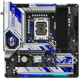 Tarjeta Madre ASROCK B760M PG SONIC WIFI LGA 1700 4x DDR5 3x M.2 PCIe 5.0 USB-C WIFI 6E BT Micro ATX