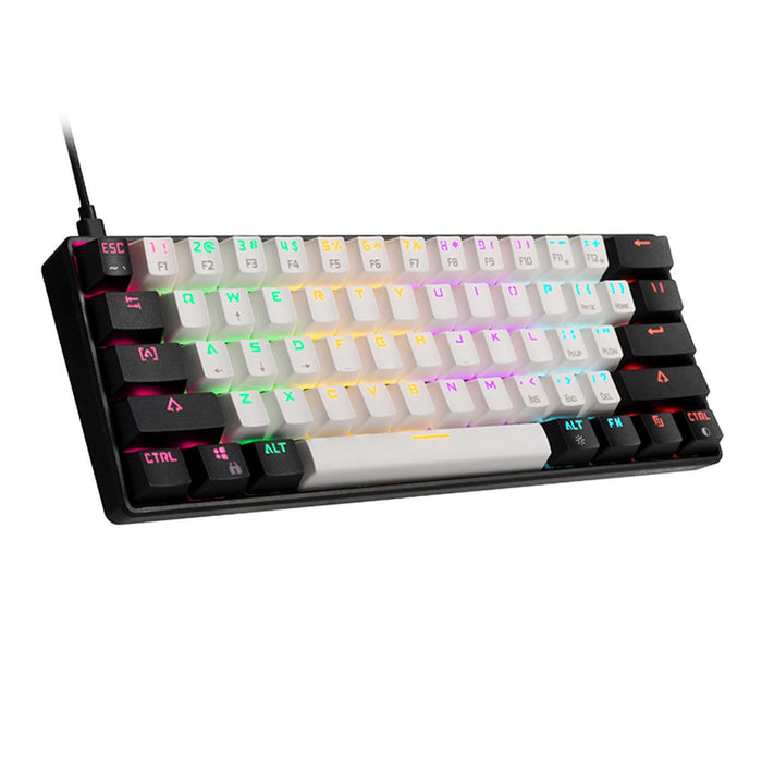 Teclado Gamer Mecanico GAMDIAS AURA GK2 Switch Red USB Iluminacion LED Blanco