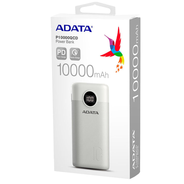 Power Bank 10000MAH ADATA P10000QCD Bateria Portatil Tipo C Celulares