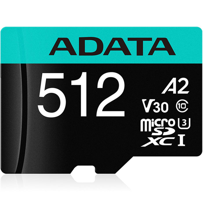 Memoria Micro SDXC 512GB ADATA Premier PRO Juegos A2 Video 4K V30