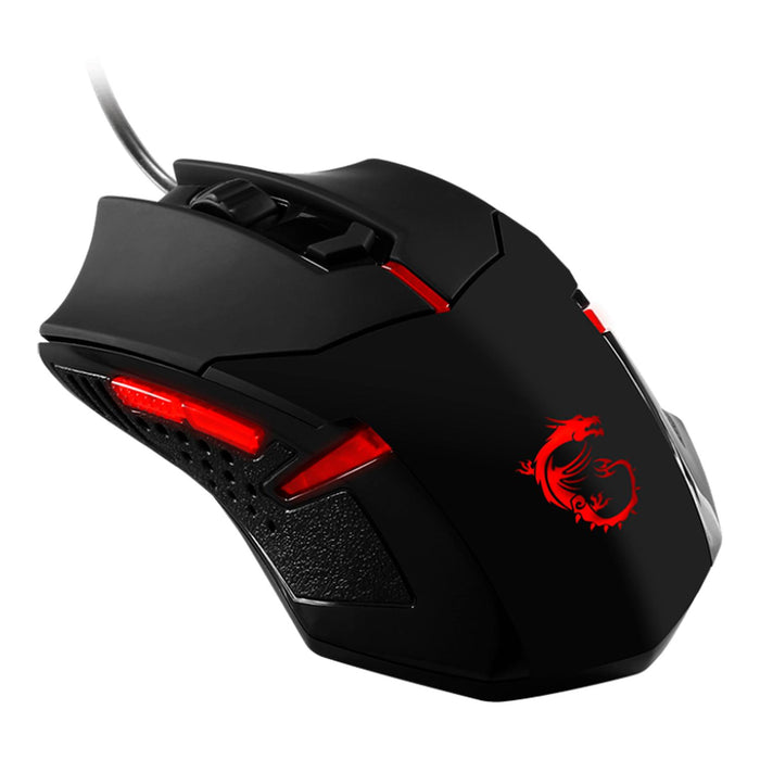 Mouse Gamer MSI INTERCEPTOR DS B1 USB LED 1600DPI 4 Botones