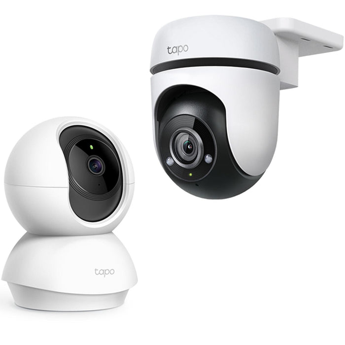 Kit 2 Camaras de Seguridad WiFi TP-LINK Tapo C500 2MP Exterior + Tapo C200 2MP Interior Full HD 2.4GHz Giro 360 grados