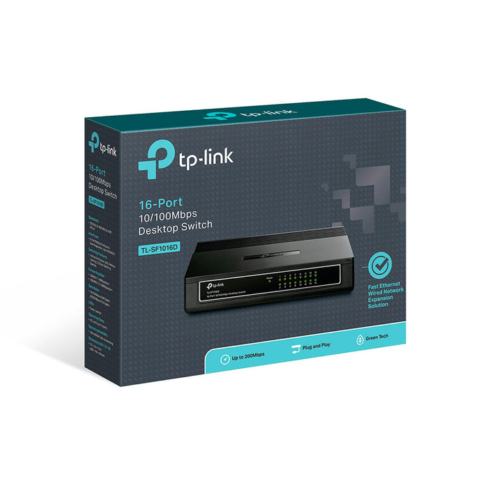 Switch TP-LINK TL-SF1016D 16 Puertos Fast Ethernet 10/100Mbps