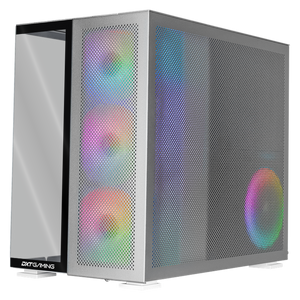 Gabinete Gamer DXT GAMING Titan T5 Media Torre ATX 4 FAN USB-C Cristal Templado ARGB Metalico