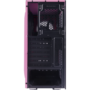 Gabinete Gamer XTREME PC GAMING Dragonfly CXT320PK Media Torre ATX/Micro ATX/ITX 600w Fan 4x120mm Cristal Templado RGB Rosa