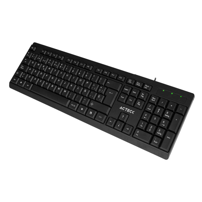 Teclado ACTECK INSPIRE TA210 Alambrico USB Clasico Negro AC-928946