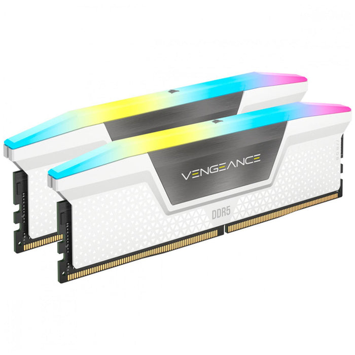 Memoria RAM DDR5 64GB 5200MT/s CORSAIR VENGEANCE RGB 2x32GB Blanco CMH64GX5M2B5200C40W