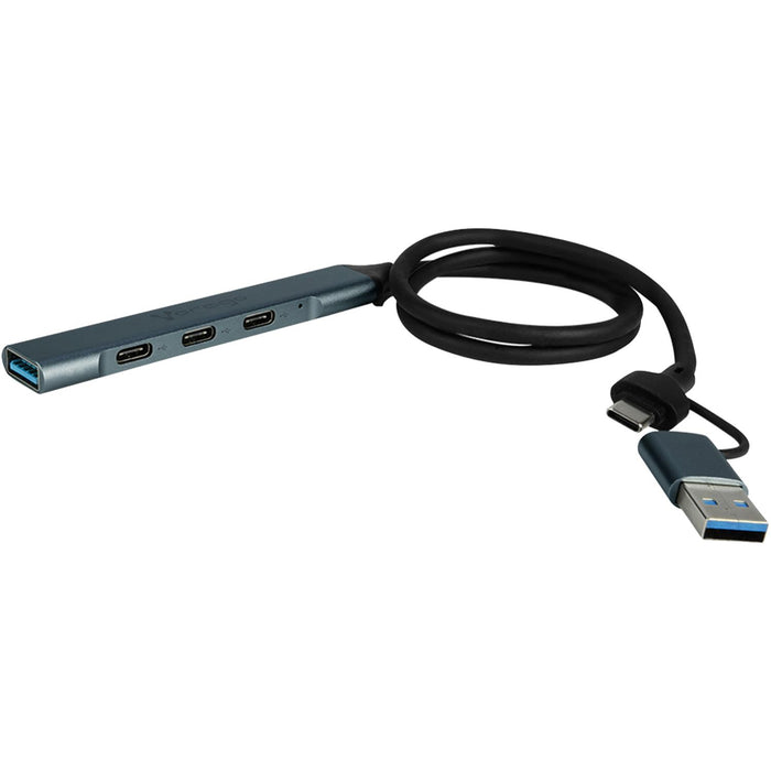 Adaptador Hub USB 4 en 1 VORAGO 3 USB-C 1 USB 3.0 5Gbps Cable 0.5 metros HU-205