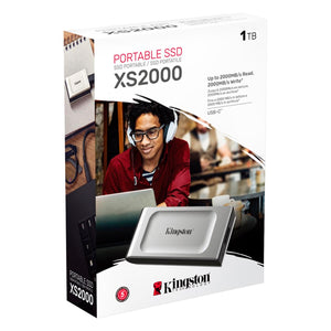 Unidad de Estado Solido SSD Externo 1TB KINGSTON XS2000 USB C 2000 MB/s SXS2000/1000G