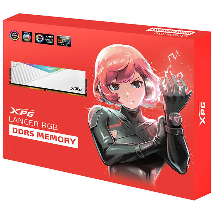 Memoria RAM DDR5 32GB 5600MT/s XPG LANCER RGB 2x16GB Blanco AX5U5600C3616G-DCLARWH