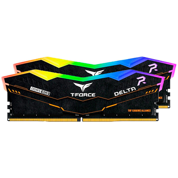 Memoria RAM DDR5 32GB 5600MT/s TEAMGROUP T-FORCE DELTA TUF GAMING ALLIANCE RGB 2x16GB Negro FF5D532G5600HC36BDC01