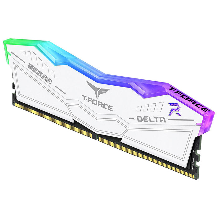 Memoria RAM DDR5 32GB 7200MT/s TEAMGROUP T-FORCE DELTA RGB 2x16GB Blanco FF4D532G7200HC34ADC01