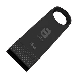 Memoria USB 16GB BLACKPCS MU2108 2.0 Metalica Negro MU2108PBL-16