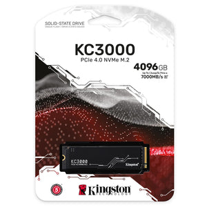 Unidad de Estado Solido SSD M.2 4096GB KINGSTON KC3000 NVMe PCIe 4.0 7000 MB/s SKC3000D/4096G
