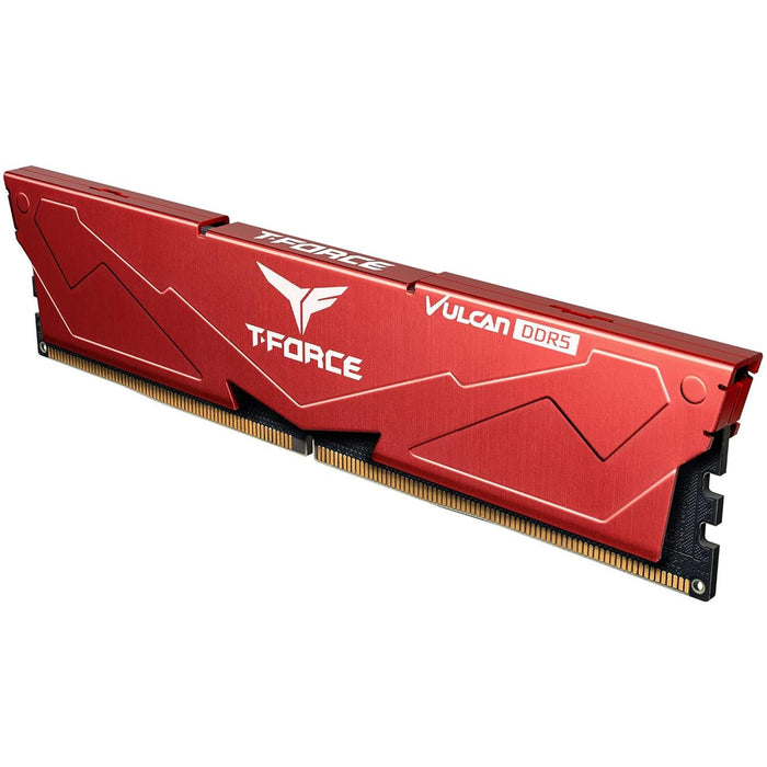 Memoria RAM DDR5 32GB 5600MT/s TEAMGROUP T-FORCE VULCAN 2x16GB Rojo FLRD532G5600HC32DC01