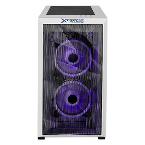 Gabinete Gamer XTREME PC GAMING A-M2 Lite Micro Torre Micro ATX 3 Fan Cristal Templado ARGB Blanco