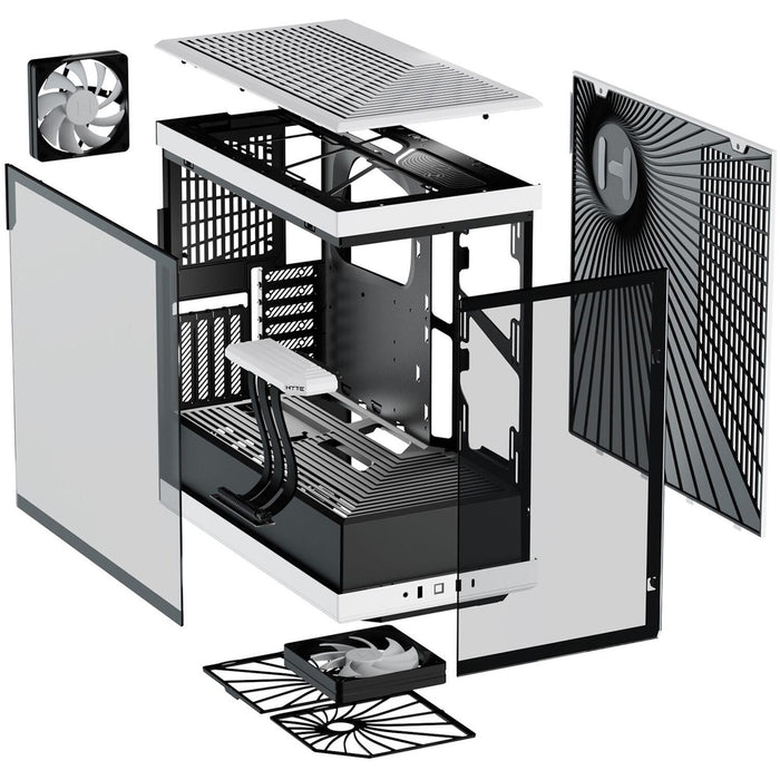 Gabinete Gamer HYTE Y40 ATX Media Torre 2 FAN Cristal Templado USB-C Blanco CS-HYTE-Y40-BW