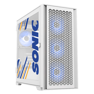 Gabinete Gamer XTREME PC GAMING Sonic Edition Micro Torre Micro ATX 4 Fan USB-C Cristal Templado ARGB Blanco