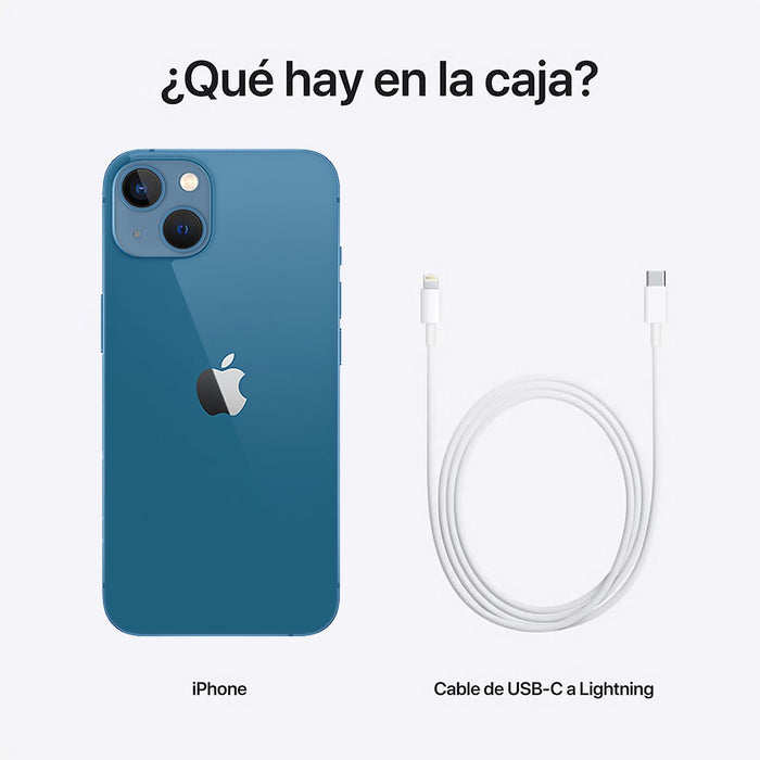 Celular APPLE iPhone 13 128GB OLED Retina XDR 6.1" Azul + Audifonos Reacondicionado