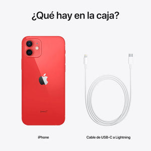 Celular APPLE iPhone 12 128GB OLED Retina 6.1" iOS 14 Rojo Reacondicionado