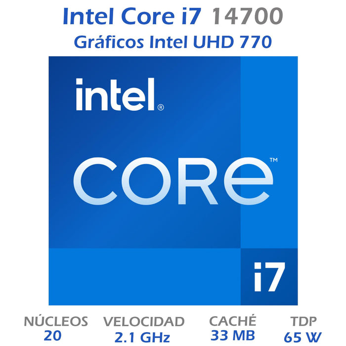 Procesador INTEL Core i7 14700 2.1 GHz 20 Core LGA 1700 BX8071514700