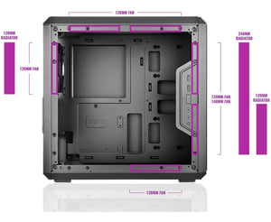Gabinete Gamer COOLER MASTER Masterbox Q300L Panel Acrilico USB 3.0 Negro Micro ATX